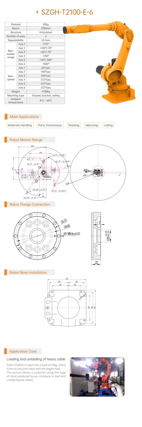 SZGH-T2100-E-6 6-Achs-Industrieroboter — Technische Details 1